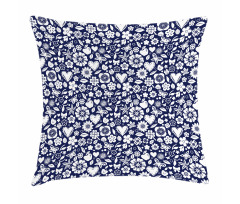 Heart Butterflies Leafs Pillow Cover