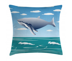 Cartoon Ocean Whale Pillow Cover