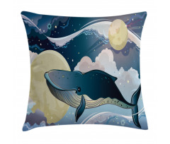 Night Clouds in Planet Pillow Cover