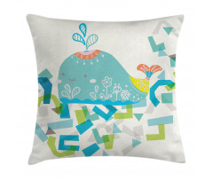 Smile Whale Cartoon Pillow Cover