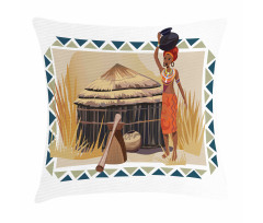 Native Lady Pillow Cover