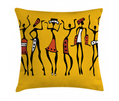 Sketchy Graphical Dancer Pillow Cover