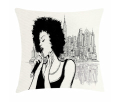 American Girl Jazz Music Pillow Cover