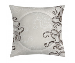 Fish Octopus Circular Pillow Cover