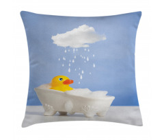 Duck Taking Bath Pillow Cover