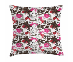 Botanical Floral Leafy Nostalgia Pillow Cover