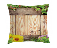 Garden Fence Butterfly Pillow Cover
