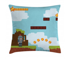 Arcade Knight 90's Pillow Cover
