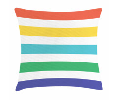 Rainbow Kids Pattern Pillow Cover