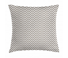 Grey and White Zig Zag Pillow Cover