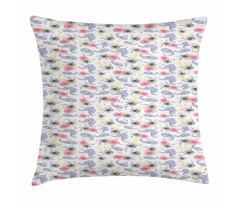 Wildflowers Leaves Art Pillow Cover