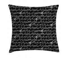 Musical Note Print Pillow Cover