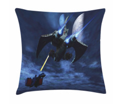 Spaceship Laser Beam Pillow Cover