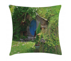 Fantasy Hobbit Land House Pillow Cover