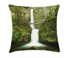 Waterfall Oregon Bridge Pillow Cover