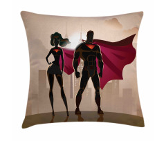 City Hero Hot Couple Pillow Cover