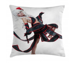 Warrior Style Girl Pillow Cover