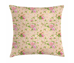 English Garden Love Bouquets Pillow Cover