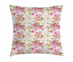 Spring Wild Roses Blooming Pillow Cover