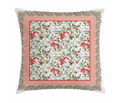 Watercolor Pastel Berry Branches Pillow Cover
