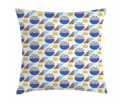 Abstract Rounds Triangles Artsy Pillow Cover