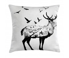 Mountain and Cottage Pillow Cover