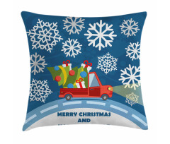 Happy New Year Truck Pillow Cover