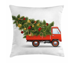Xmas Truck and Tree Pillow Cover