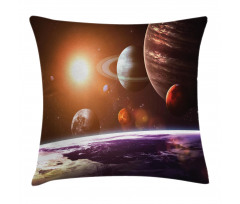Space View Solar System Pillow Cover