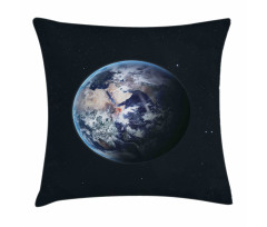 Planet Outer Space Scene Pillow Cover