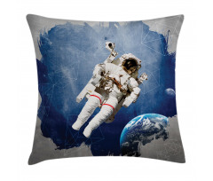 Digital Planet Earth Pillow Cover