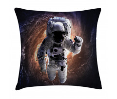Astronaut in Outer Space Pillow Cover