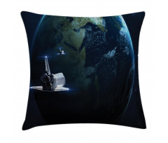 Spaceship Earth Fiction Pillow Cover