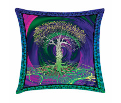 Digital Psychedelic Art Pillow Cover