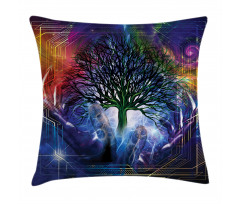 Leafless Tree Hippie Pillow Cover