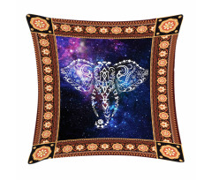 Space Galaxy Elephant Pillow Cover