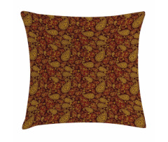 Oriental Damask Design Pillow Cover