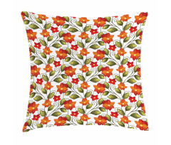 Boho Herbs Lily Nature Pillow Cover