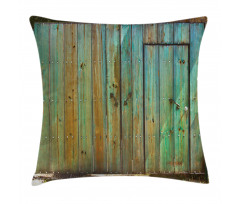 Rustic Old Wooden Gate Pillow Cover