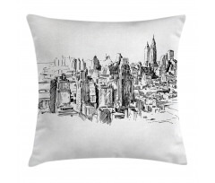 NYC Historical Sketch Pillow Cover