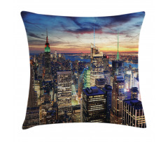 Urban Skyline of NYC Pillow Cover