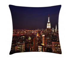 New York Manhattan Nİght Pillow Cover