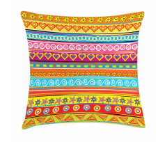 Stripes with Hearts Pillow Cover
