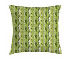 Digital Leaf Floral Lines Pillow Cover