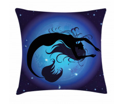 Aquatic Girl Mermaid Pillow Cover