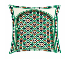 Moroccan Arch with Floral Pillow Cover