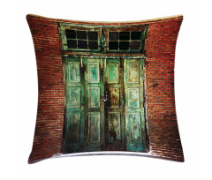 Rusty Old Retro Door Pillow Cover