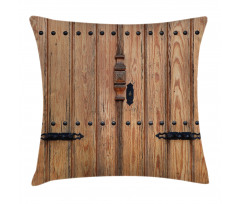 Door with Iron Detail Pillow Cover