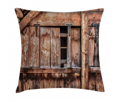 Oak Abandoned Barn Door Pillow Cover
