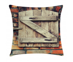 Natural Red Brick House Pillow Cover